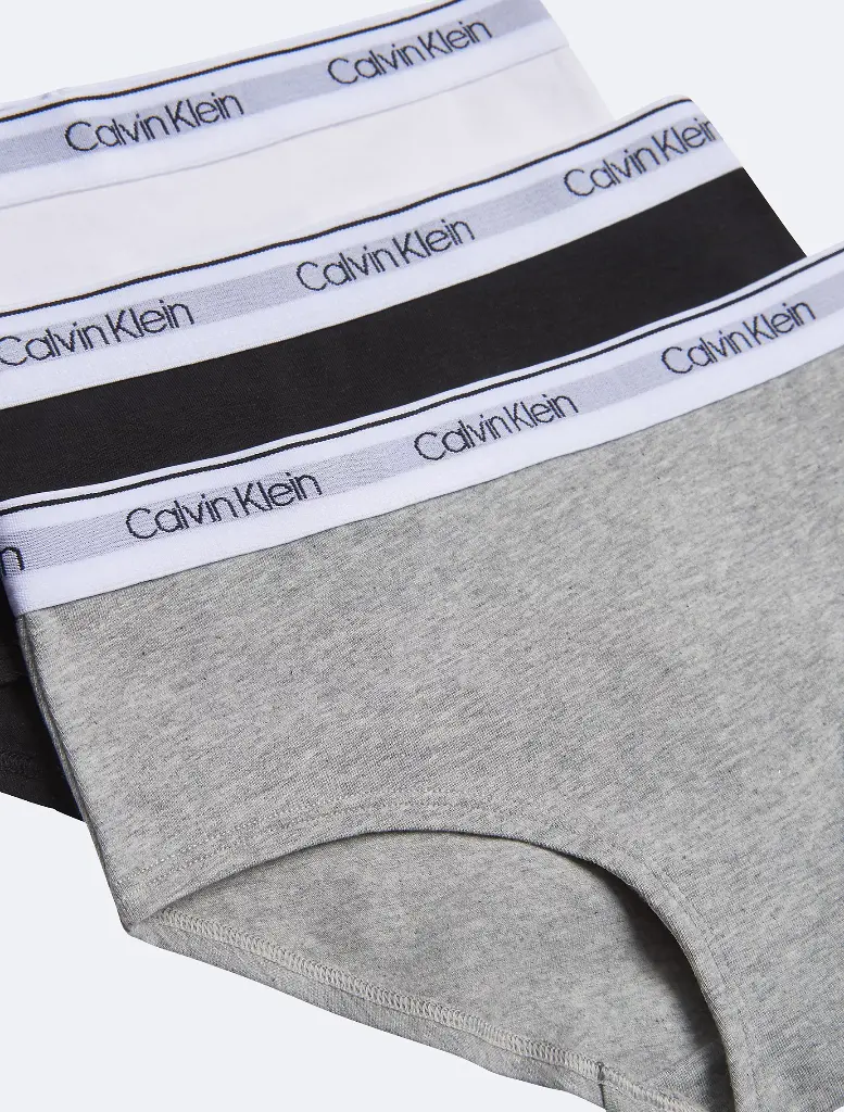 3 Pack hipster de algodón moderno para niñas