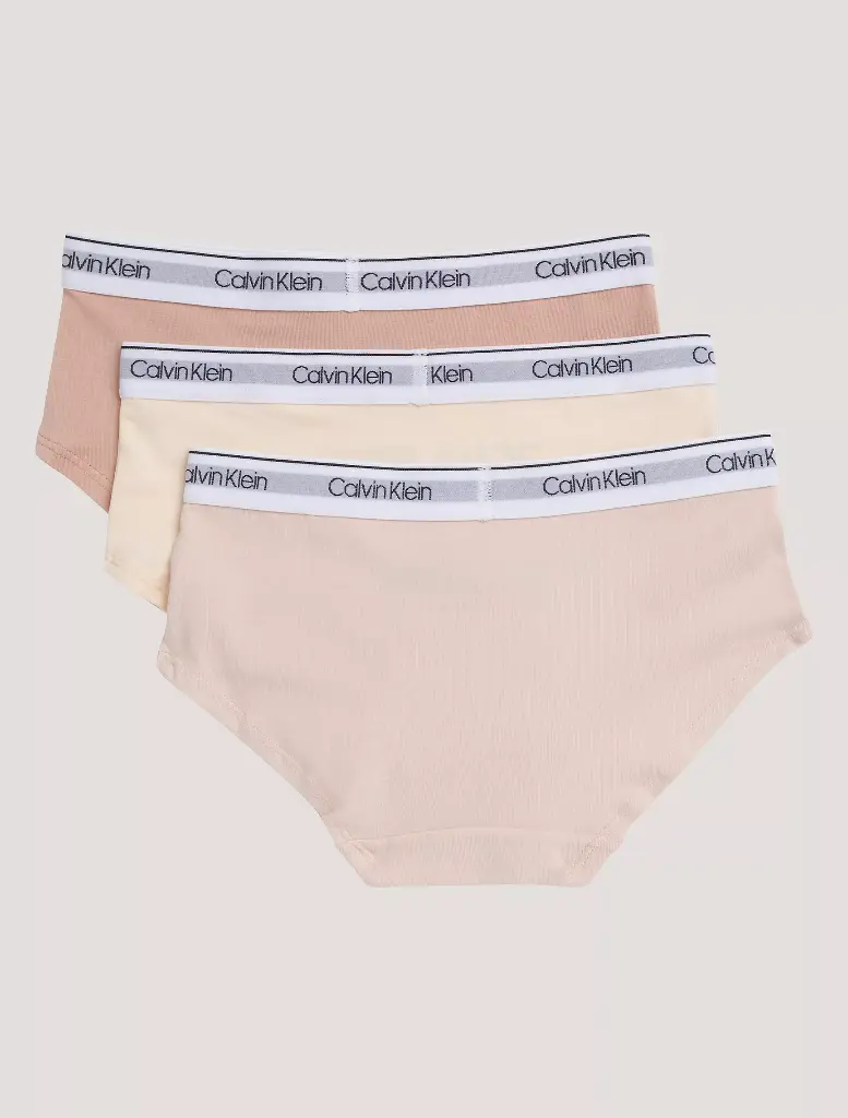3 Pack hipster de algodón moderno para niñas CK