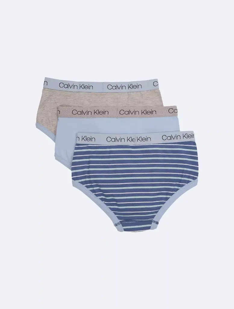 3 Pack calzoncillos de algodón elástico con logotipo para niños CK