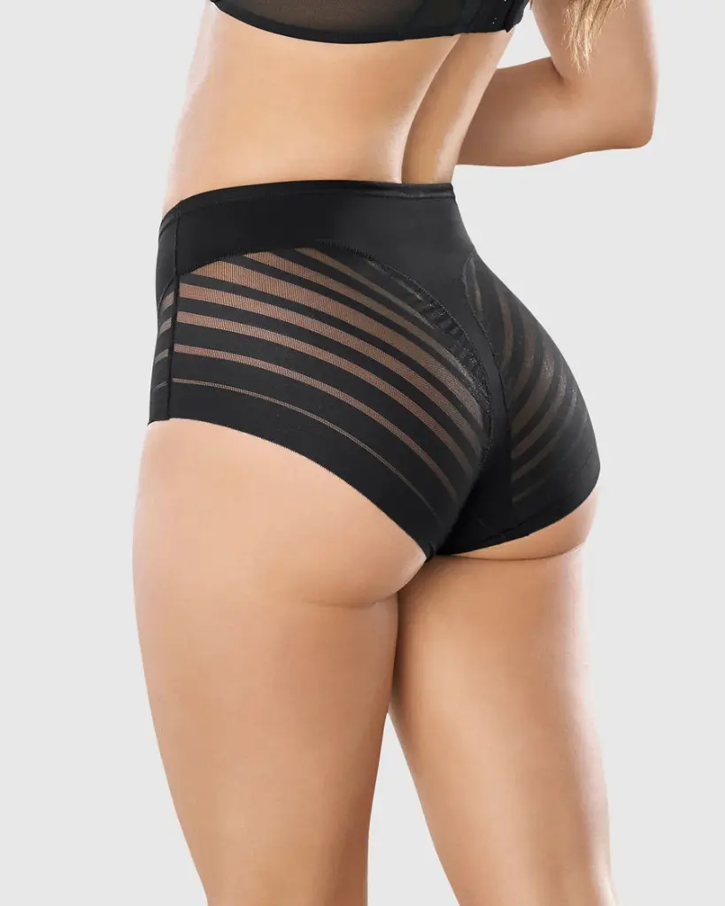 Panty faja clásico control moderado de abdomen y bandas en tul