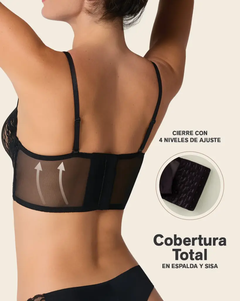 Brasier con encaje y transparencias