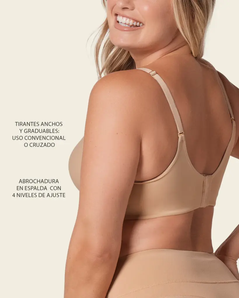 Brasier de buen cubrimiento en escote y espalda Maxi Support Bra