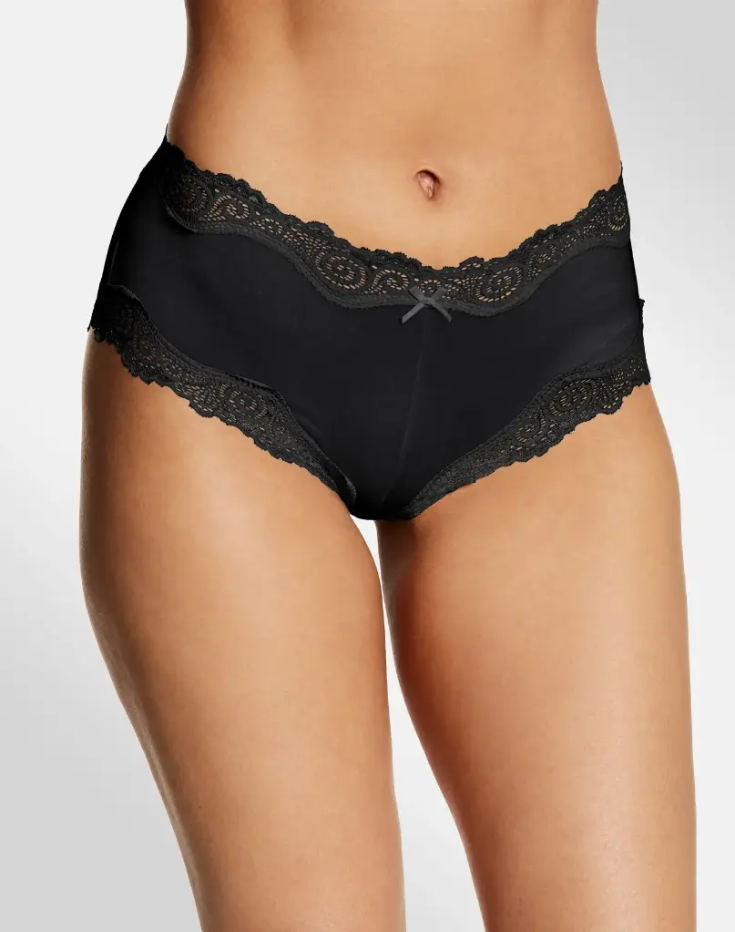 Scalloped Lace Trim Cheeky Hipster Underwear