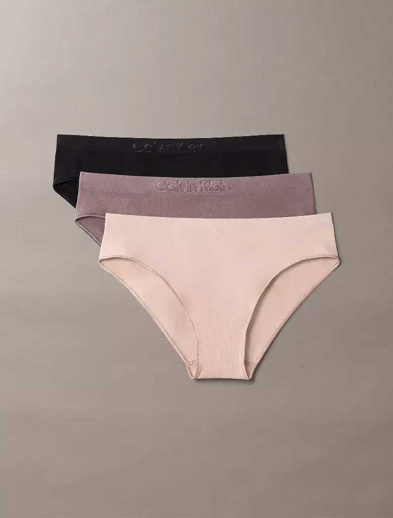 3 Pack Bikini de tiro medio Bonded Flex CK