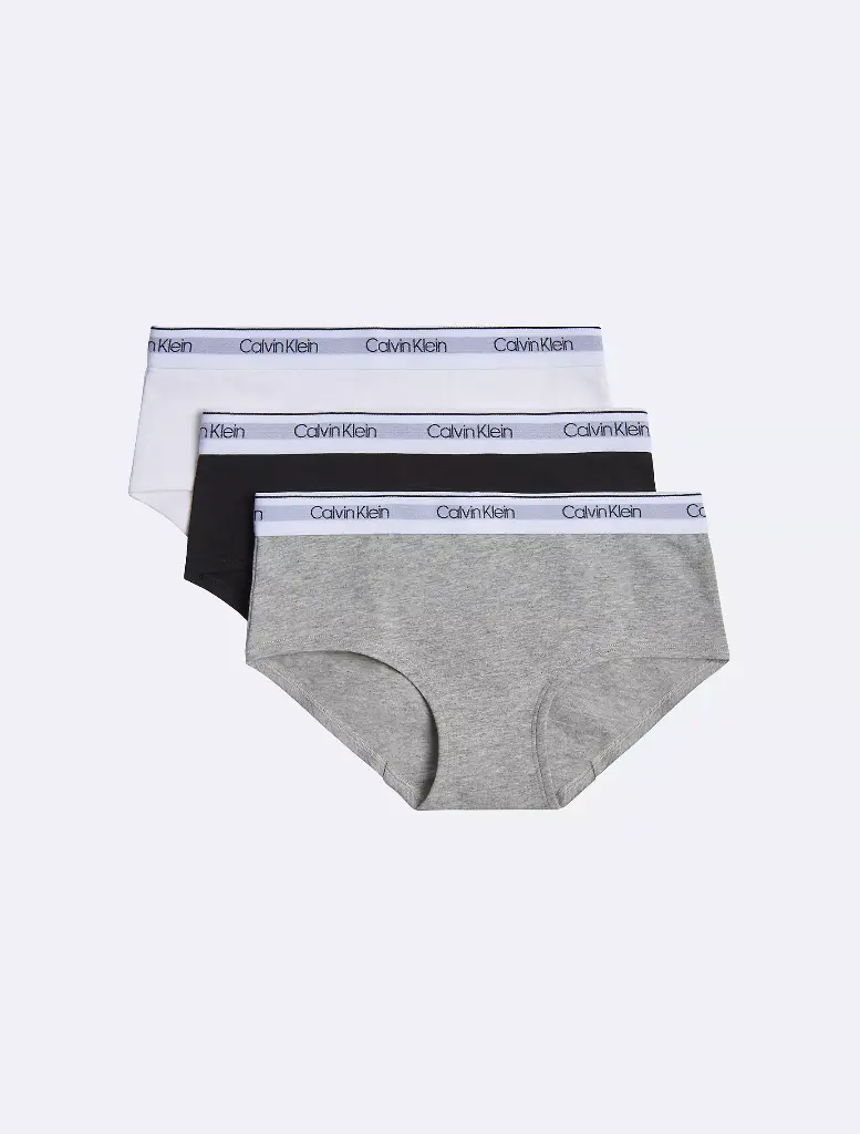 3 Pack hipster de algodón moderno para niñas