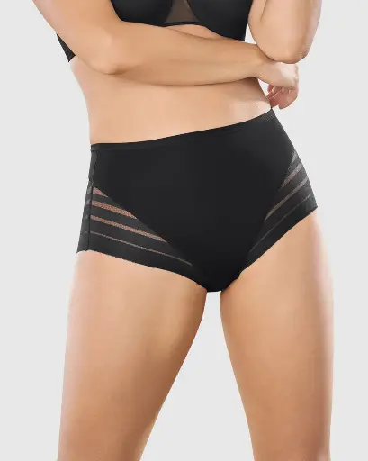 Panty faja clásico control moderado de abdomen y bandas en tul