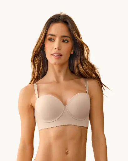 Brasier strapless de realce suave