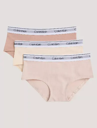 3 Pack hipster de algodón moderno para niñas CK